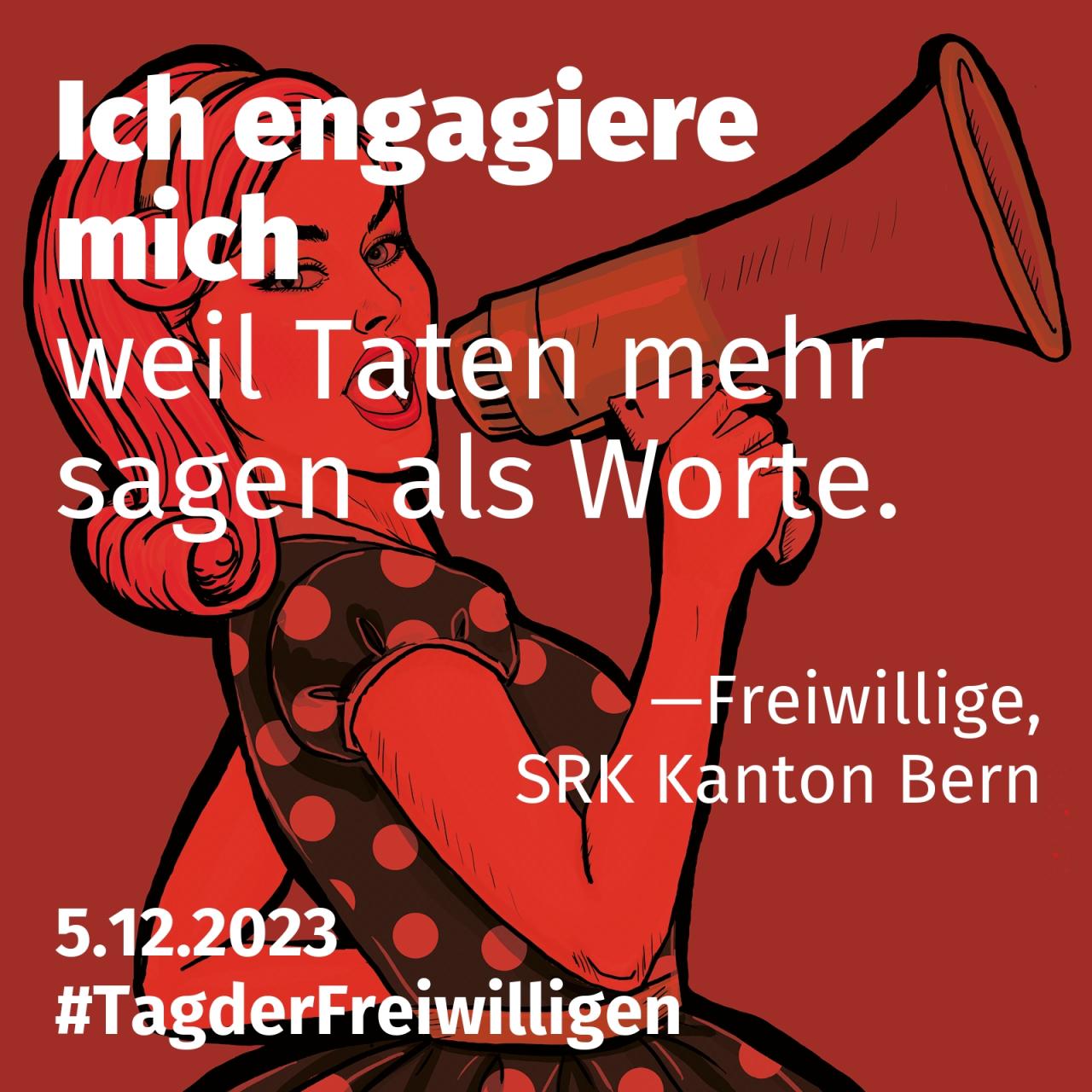 Bild-Text: Ich engagiere mich weil Taten mehr sagen als Worte. 