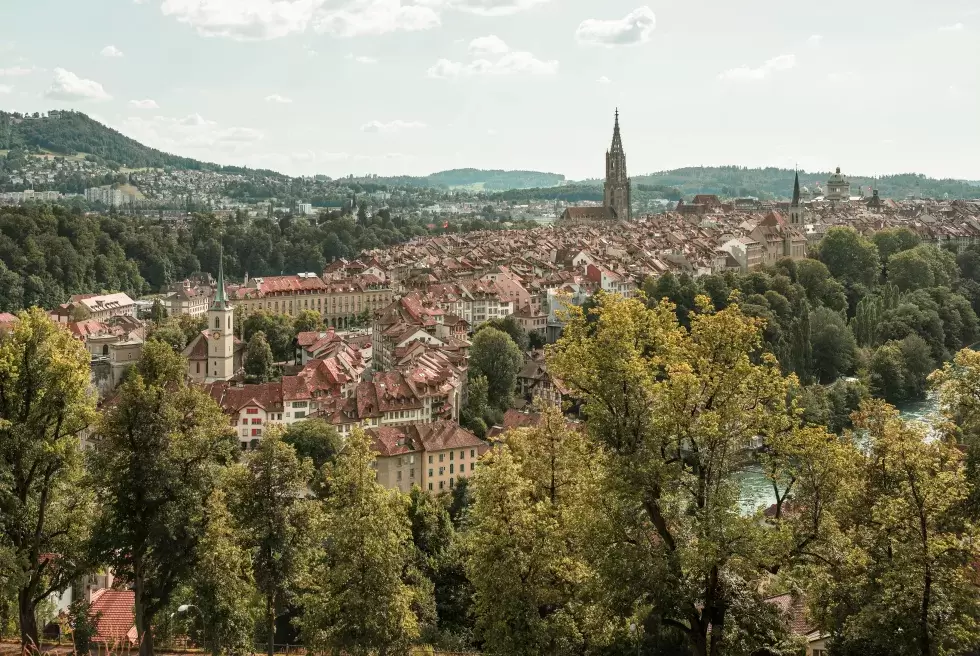 Landschaftsaufnahme der Stadt Bern