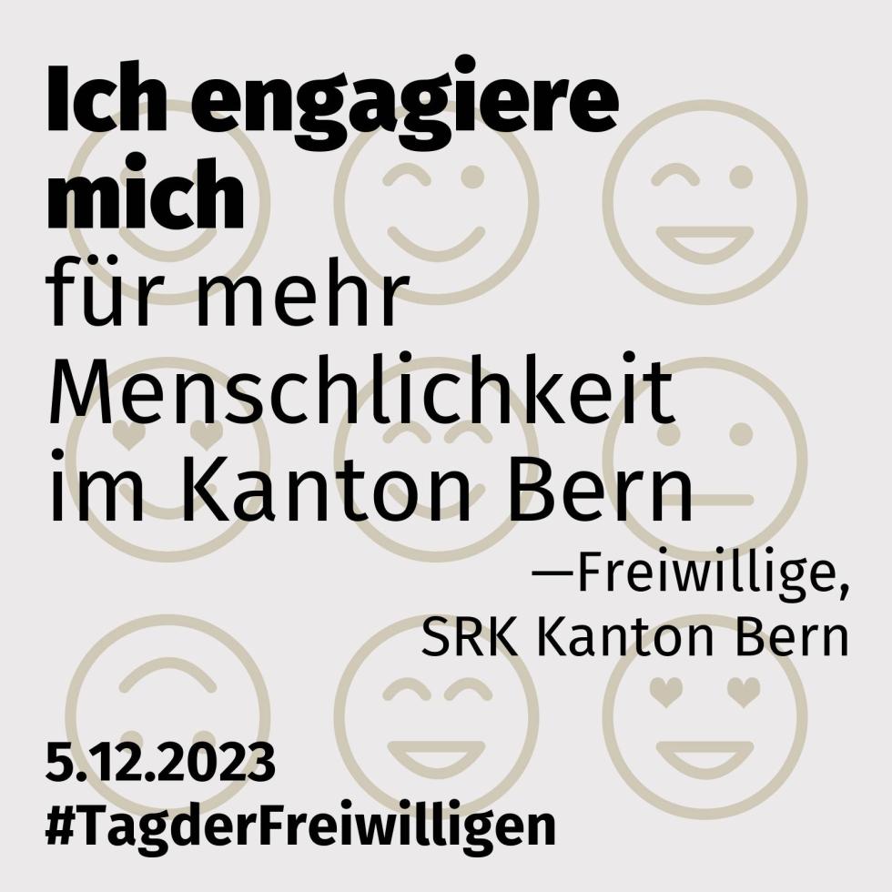 Bild-Text: Ich engagiere mich für mehr Menschlichkeit im Kanton Bern